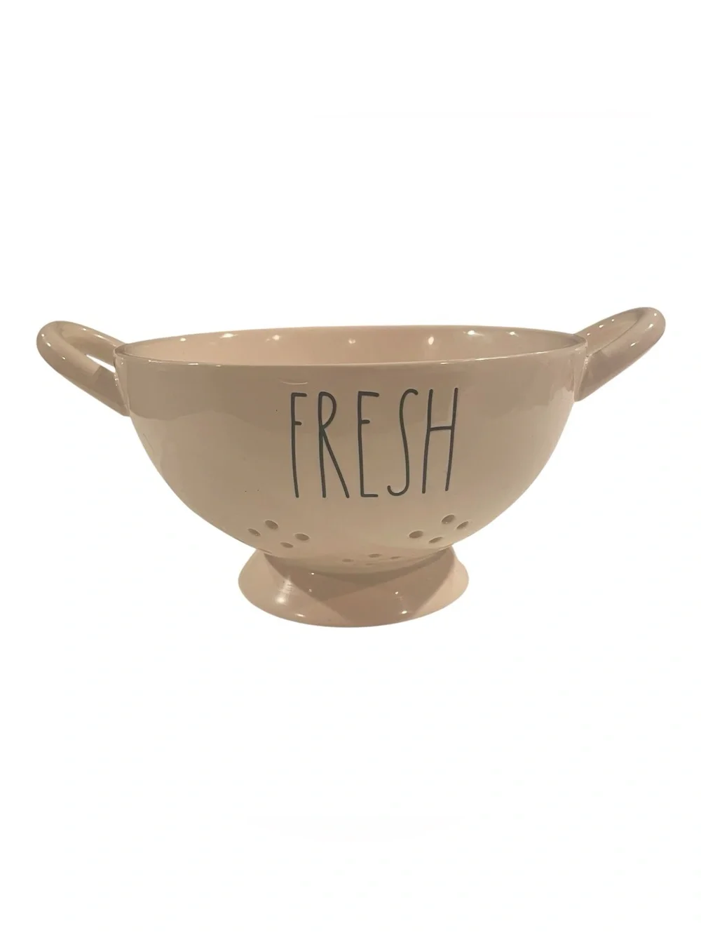 Rae Dunn FRESH Colander Kitchen Strainer Farmhouse Ceramic Full Size